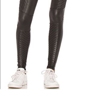 Spanx faux leather moto leggings - black 1X